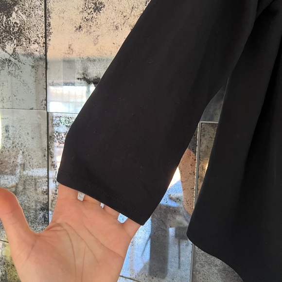 AVA & VIV Tunic Long Sleeve Rayon Jersey Knit Blouse Glitter Burnout, Size 1X - Picture 2 of 4